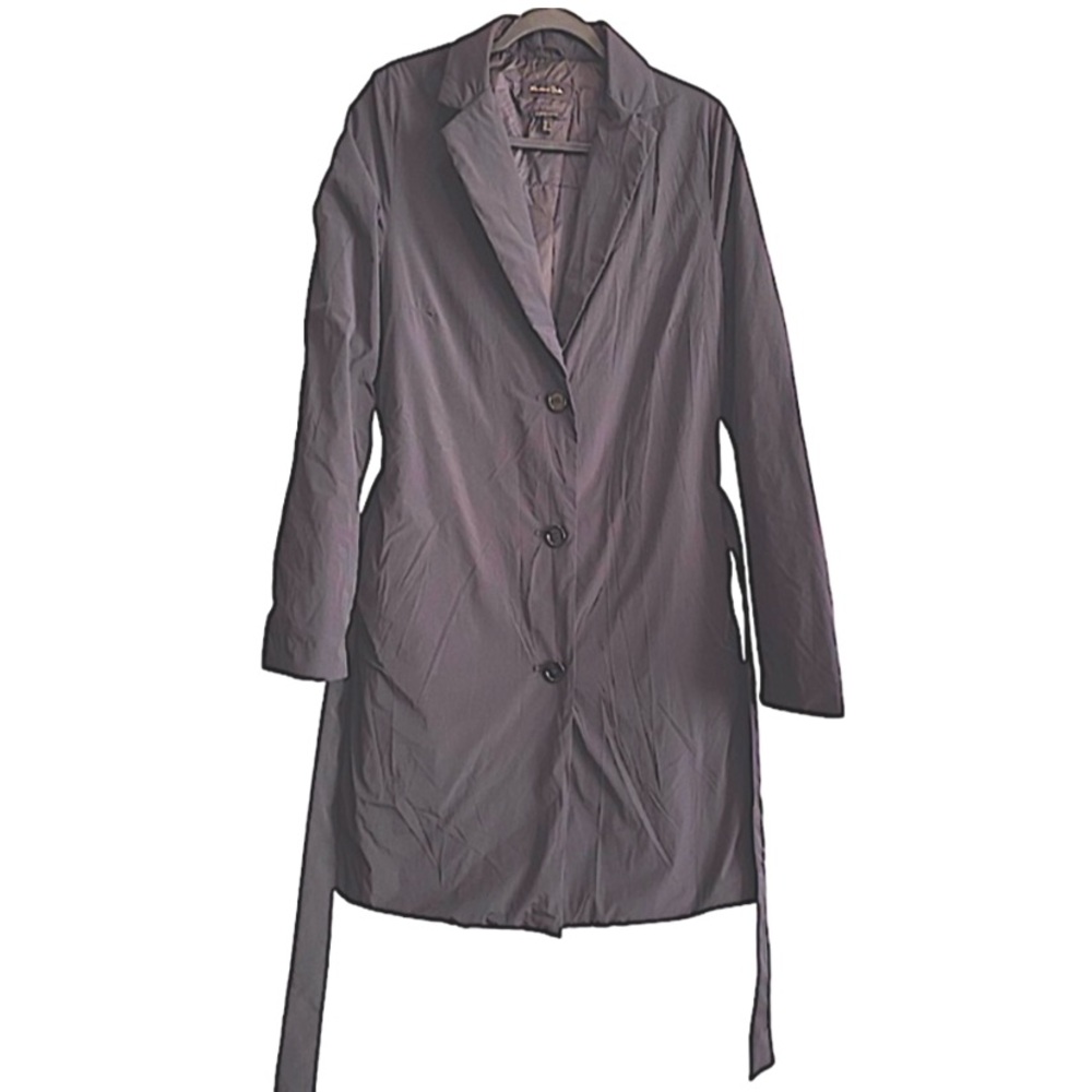 NWOT Massimo Dutti Black Belt Long Coat Size S